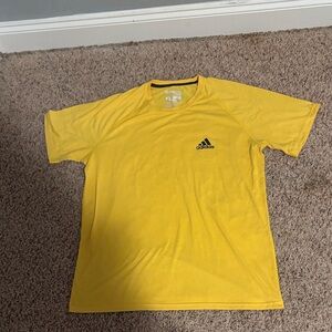 Adidas Men's Bright Yellow Short Sleeve Tee